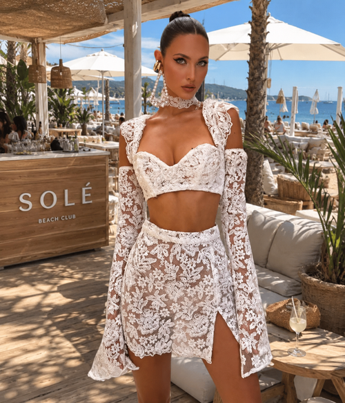 Abito in pizzo white